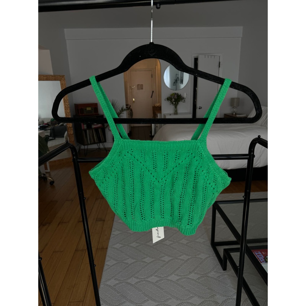 Bright Green Knit Crop Top | Fresh Look | Perfect for Summer